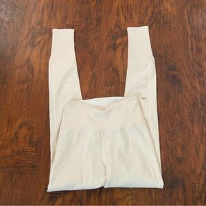 Alo yoga Alo soft white ivory cream high rise leggings